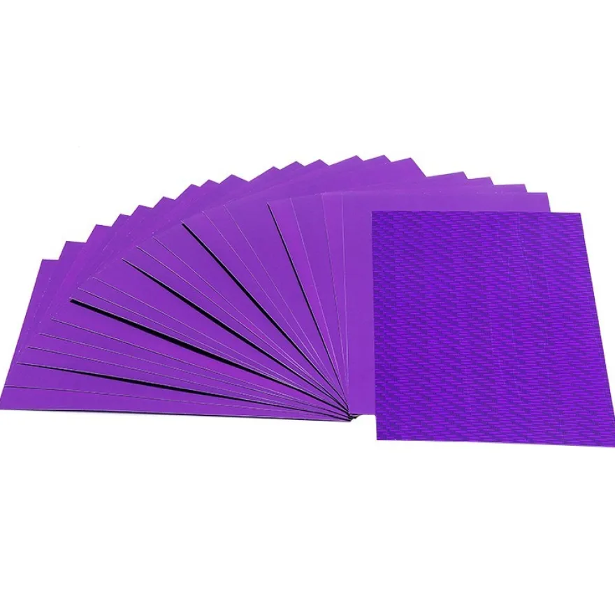 Doppel-Folien, Laser- & Spiegeleffekt, 10cm x 15cm, violett, 20 Stück
