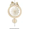 3-D Papier-Ornamente, zum Aufhängen, Ø10cm, 3 versch. Sterne & Schneeflocken, cremeweiß, 12 Stück