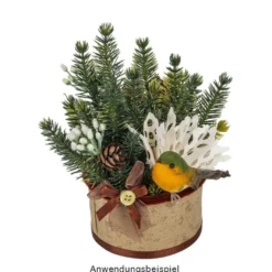 3-D Papier-Ornamente, zum Aufhängen, Ø10cm, 3 versch. Sterne & Schneeflocken, cremeweiß, 12 Stück