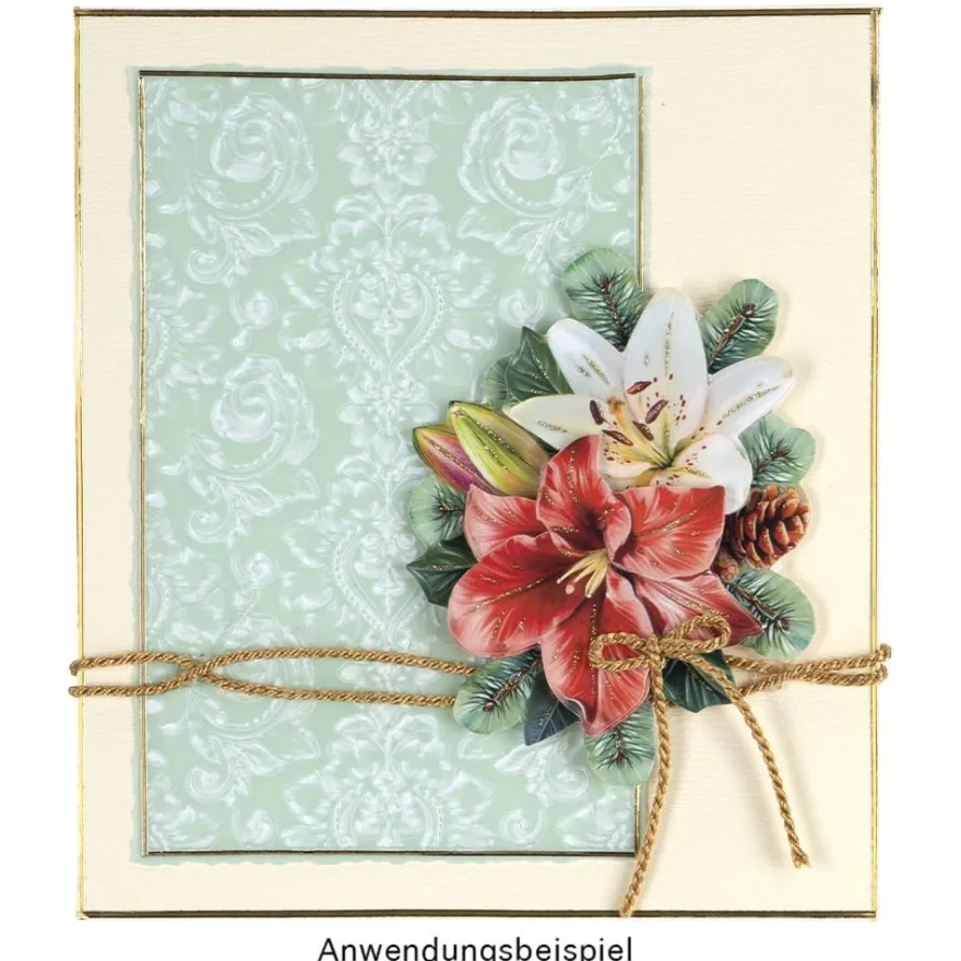 3-D Prägeschablone Deluxe, Hintergrund, Ornamentik 2, 15,5cm x 10cm