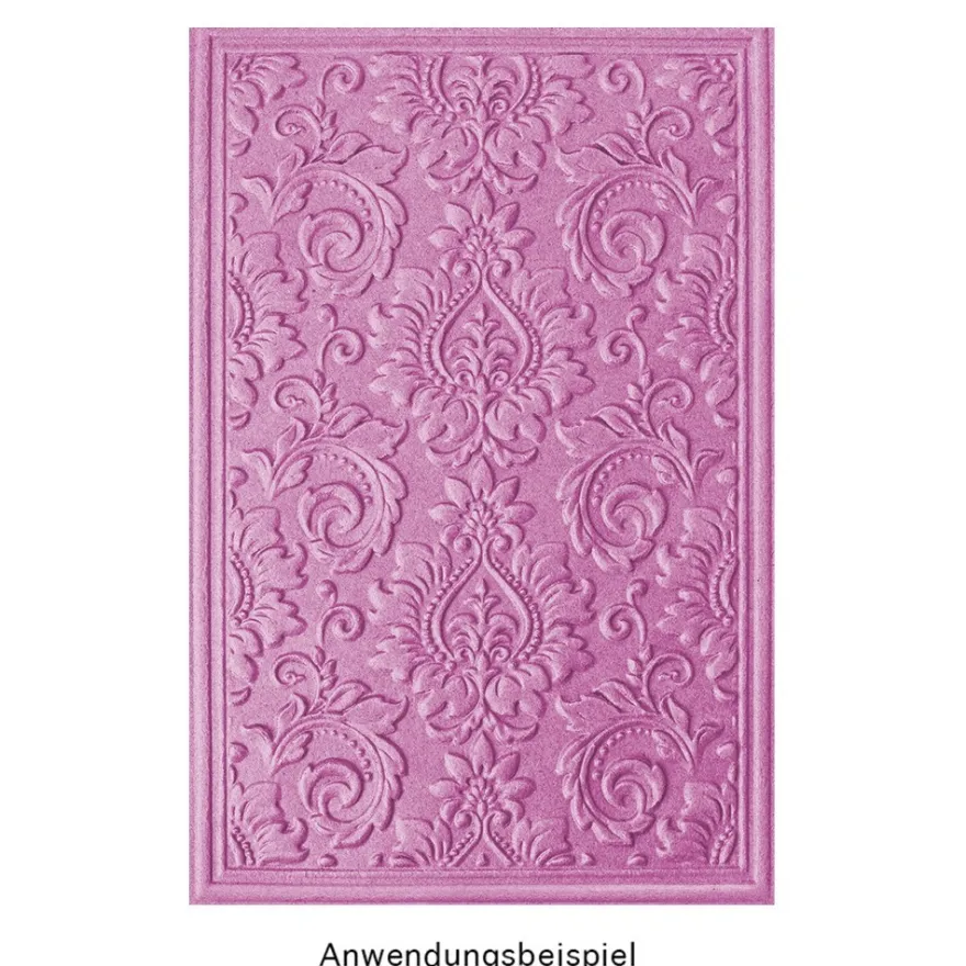 3-D Prägeschablone Deluxe, Hintergrund, Ornamentik 2, 15,5cm x 10cm