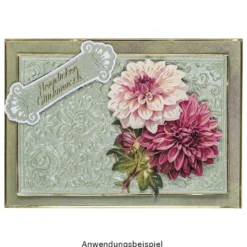3-D Prägeschablone Deluxe, Hintergrund, Ornamentik 2, 15,5cm x 10cm