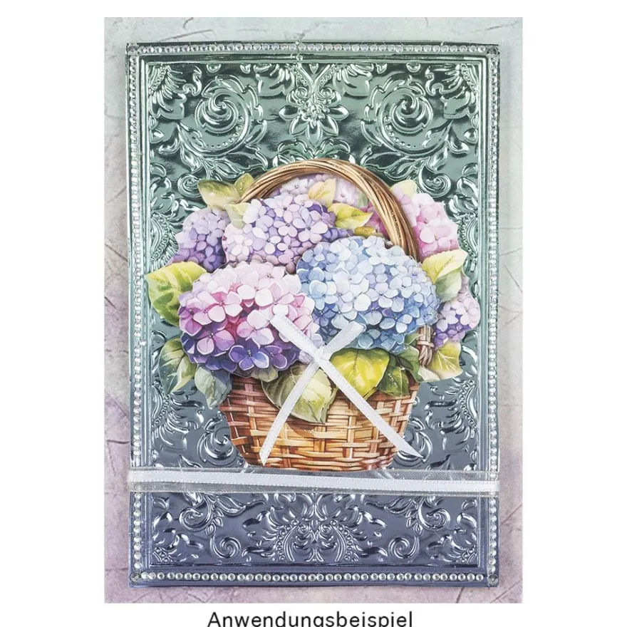 3-D Prägeschablone Deluxe, Hintergrund, Ornamentik 2, 15,5cm x 10cm