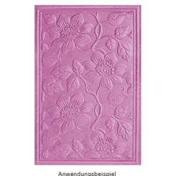 3-D Prägeschablone Deluxe, Hintergrund, Floral 2, 15,5cm x 10cm