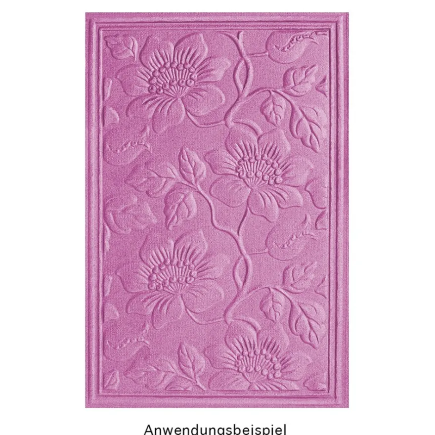 3-D Prägeschablone Deluxe, Hintergrund, Floral 2, 15,5cm x 10cm