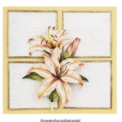 3-D Prägeschablone Deluxe, Hintergrund, Floral 2, 15,5cm x 10cm