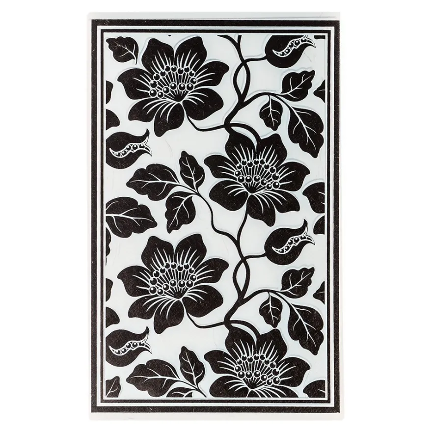 3-D Prägeschablone Deluxe, Hintergrund, Floral 2, 15,5cm x 10cm