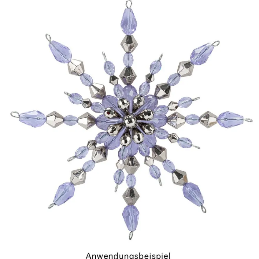 Drahtsterne, 16-strahlig, Ø 15cm, silber, 3 Stück