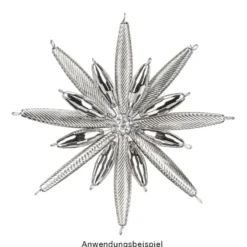 Drahtsterne, 16-strahlig, Ø 15cm, silber, 3 Stück