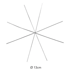 Drahtsterne, 8-strahlig, Ø 13cm, silber, 5 Stück