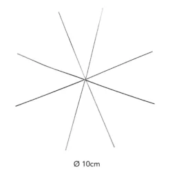 Drahtsterne, 8-strahlig, Ø 10cm, silber, 6 Stück
