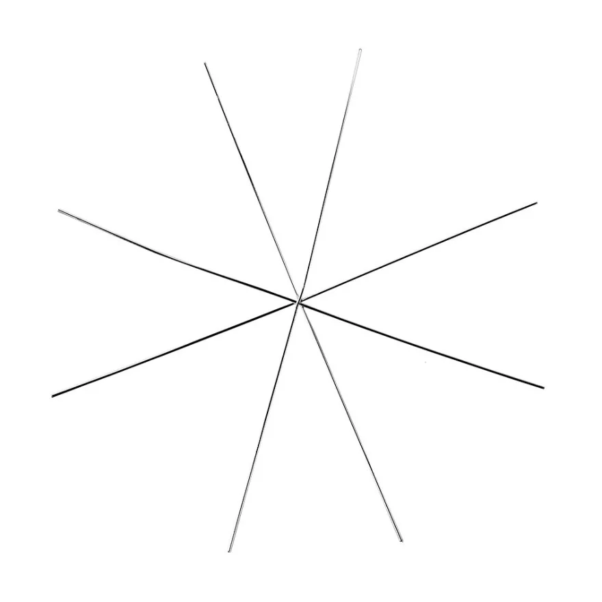 Drahtsterne, 8-strahlig, Ø 10cm, silber, 6 Stück