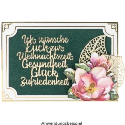 Dreifach-Grußkarten, Passepartout, Rahmen, B6, mit Goldfolienveredelung, inkl. Umschläge, 10 Stück