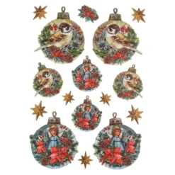 3-D Relief-Sticker, Baumschmuck 3, verschiedene Größen, selbstklebend