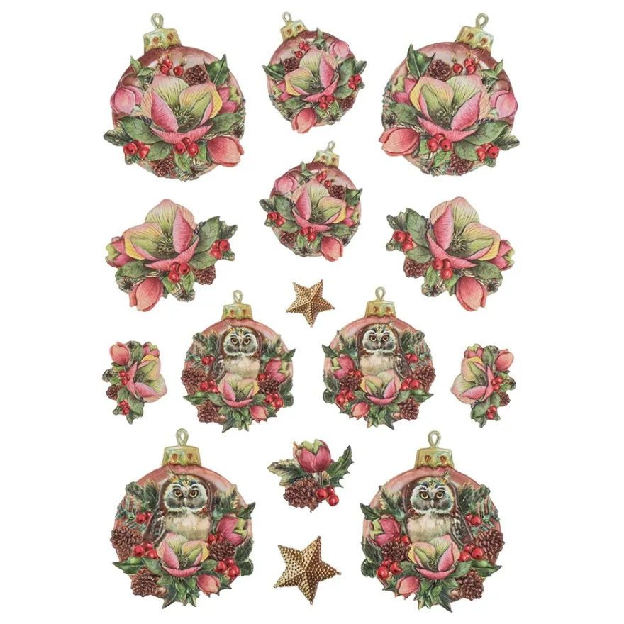 3-D Relief-Sticker, Baumschmuck 1, verschiedene Größen, selbstklebend