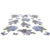 3-D Relief-Sticker, Blaue Blüten 4, verschiedene Größen, selbstklebend