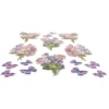 3-D Relief-Sticker, Blaue Blüten 5, verschiedene Größen, selbstklebend