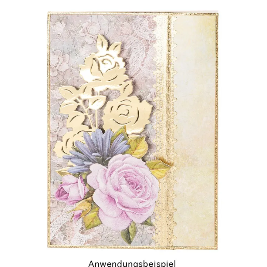 3-D Relief-Sticker, Blaue Blüten 3, verschiedene Größen, selbstklebend