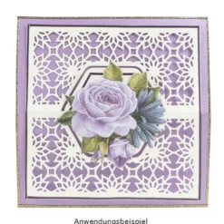 3-D Relief-Sticker, Blaue Blüten 3, verschiedene Größen, selbstklebend