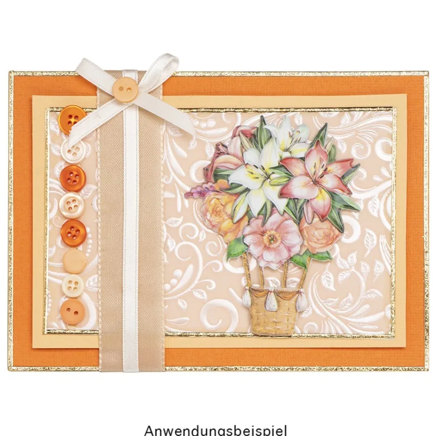 3-D Relief-Sticker, Blumen-Ballons, verschiedene Größen, selbstklebend