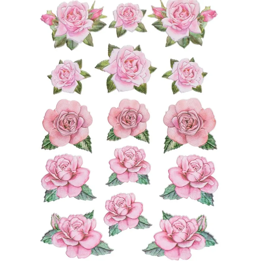 3-D Relief-Sticker, Blumen 5, 21cm x 30cm, verschiedene Größen, selbstklebend