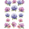 3-D Relief-Sticker, Blumen 4, 21cm x 30cm, verschiedene Größen, selbstklebend