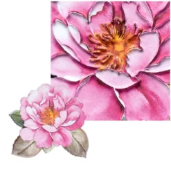 3-D Relief-Sticker, Blumen 2, 21cm x 30cm, verschiedene Größen, selbstklebend
