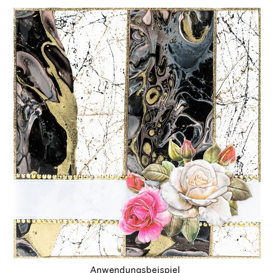 3-D Relief-Sticker, Blumen & Schmetterlinge 1, 21cm x 30cm, verschiedene Größen, selbstklebend