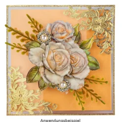 3-D Relief-Sticker, Blumen & Schmetterlinge 1, 21cm x 30cm, verschiedene Größen, selbstklebend