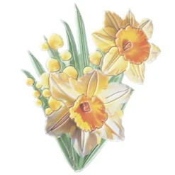 3-D Relief-Sticker, Blumensträuße 5, verschiedene Größen, selbstklebend