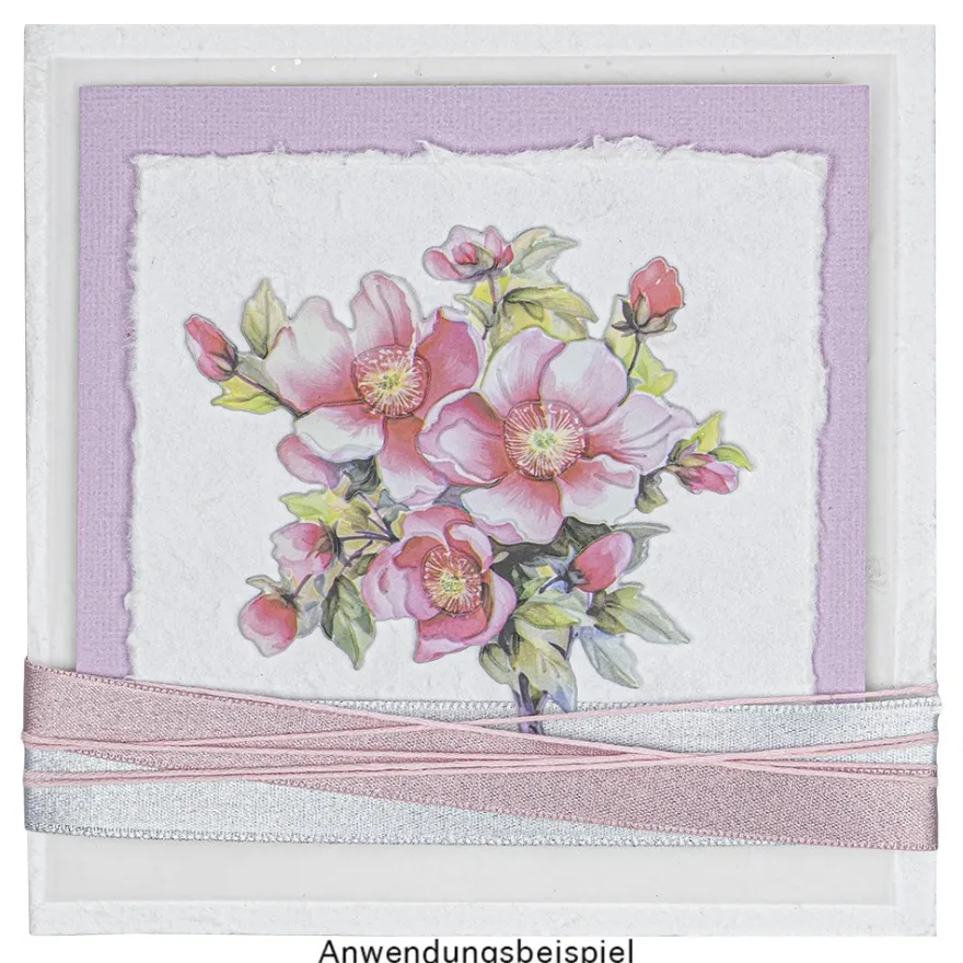3-D Relief-Sticker, Blumensträuße 1, verschiedene Größen, selbstklebend