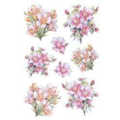 3-D Relief-Sticker, Blumensträuße 1, verschiedene Größen, selbstklebend