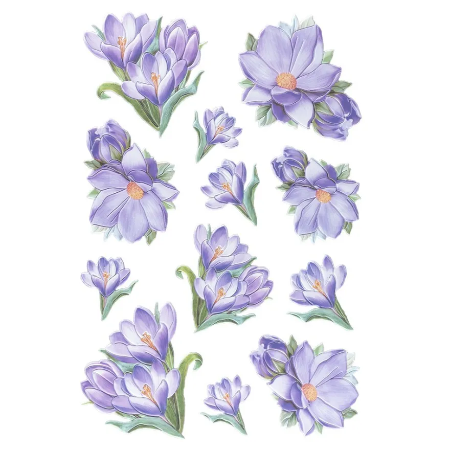 3-D Relief-Sticker, Blumensträuße 3, verschiedene Größen, selbstklebend