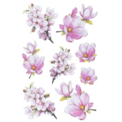 3-D Relief-Sticker, Blumensträuße 4, verschiedene Größen, selbstklebend