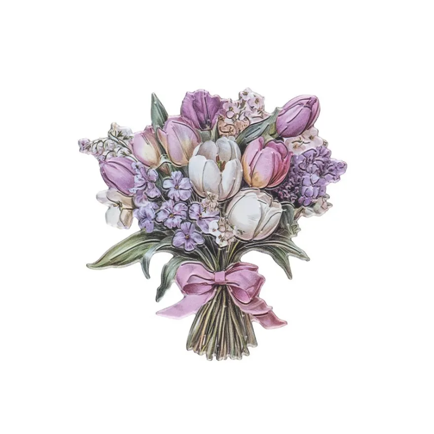 3-D Relief-Sticker, Blumensträuße 5, verschiedene Größen, selbstklebend