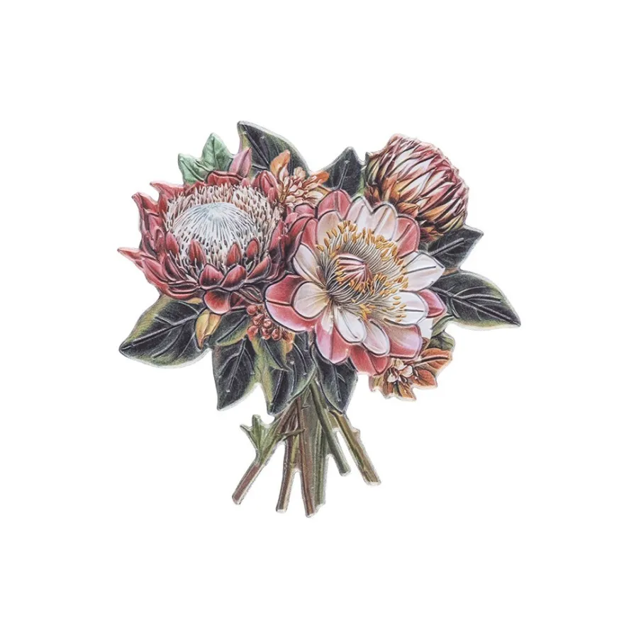 3-D Relief-Sticker, Blumensträuße 4, verschiedene Größen, selbstklebend