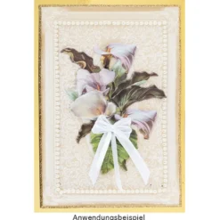 3-D Relief-Sticker, Blumen & Vasen 4, verschiedene Größen, selbstklebend