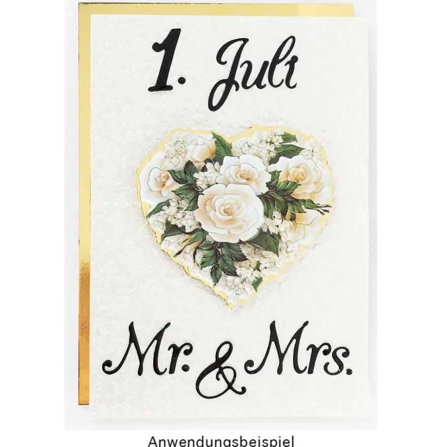 3-D Relief-Sticker, Blumen & Vasen 2, verschiedene Größen, selbstklebend