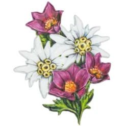 3-D Relief-Sticker, Edelweiß 4, 21cm x 30cm, versch. Größen, selbstklebend