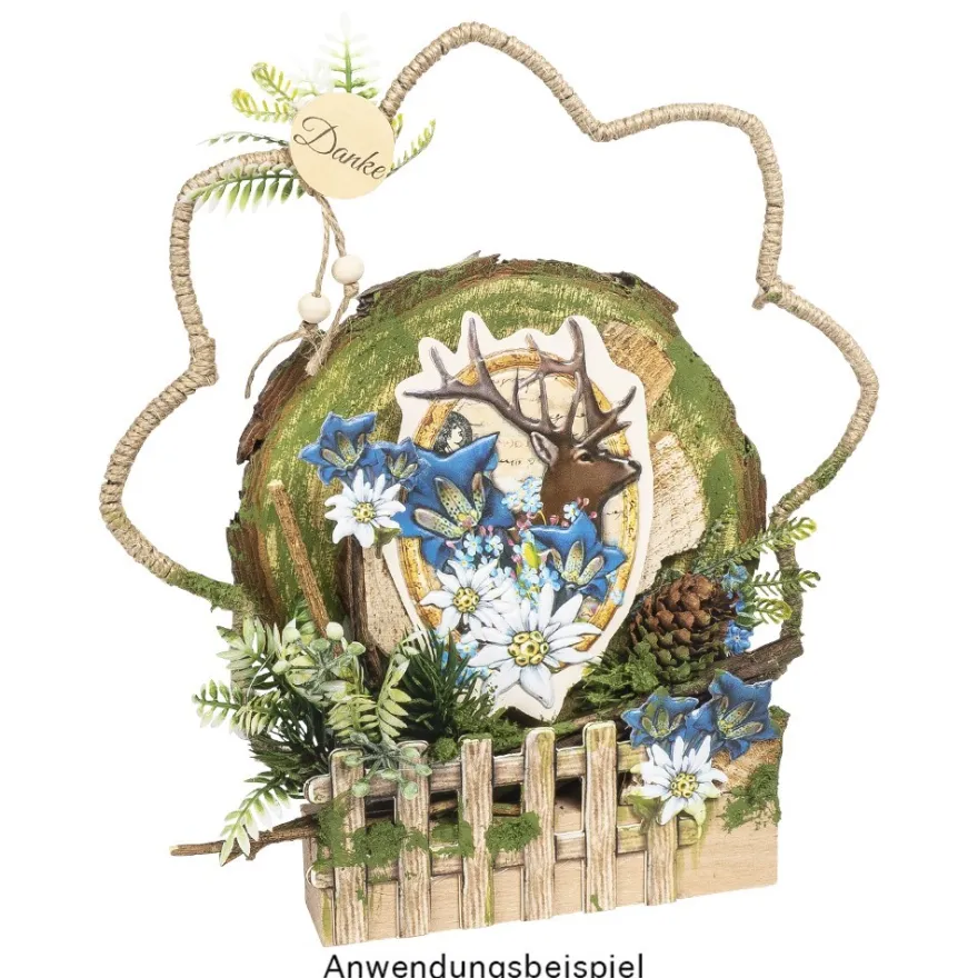 3-D Relief-Sticker, Edelweiß 2, verschiedene Größen, selbstklebend