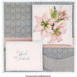 3-D Relief-Sticker, Elegante Lilien 5, 21cm x 30cm, verschiedene Größen, selbstklebend