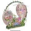 3-D Relief-Sticker, Fröhliche Osterhasen 1, verschiedene Größen, selbstklebend