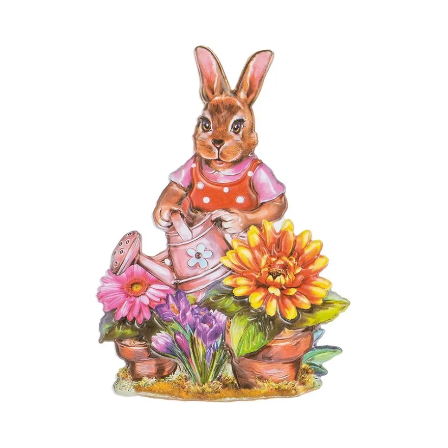 3-D Relief-Sticker, Fröhliche Osterhasen 1, verschiedene Größen, selbstklebend