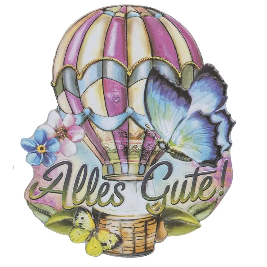 3-D Relief-Sticker, Glückwünsche 1, versch. Größen, selbstklebend