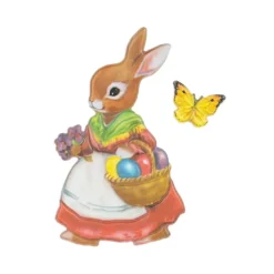 3-D Relief-Sticker, Hasenfamilie 5, verschiedene Größen, selbstklebend