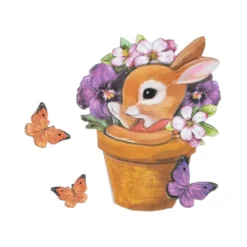 3-D Relief-Sticker, Hasenfamilie 3, verschiedene Größen, selbstklebend