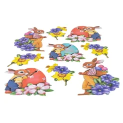 3-D Relief-Sticker, Hasenfamilie 2, verschiedene Größen, selbstklebend