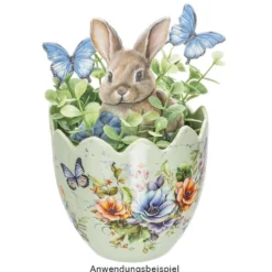 3-D Relief-Sticker, Hasen im Blütenkranz, verschiedene Größen, selbstklebend