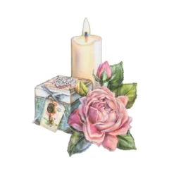 3-D Relief-Sticker, Kerzen-Glückwünsche 1, verschiedene Größen, selbstklebend