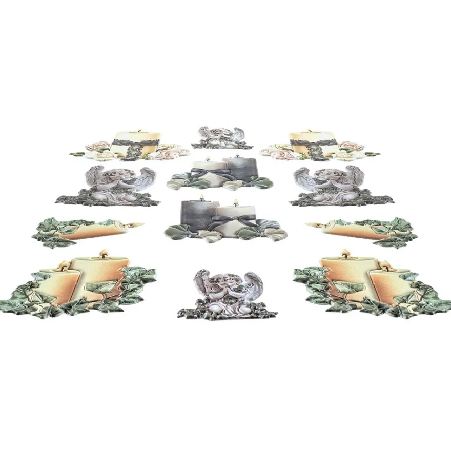 3-D Relief-Sticker, Kondolenz 2, verschiedene Größen, selbstklebend